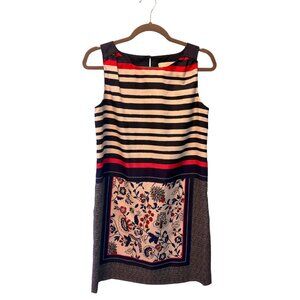 LOFT Striped & Floral Print Sleeveless Shift Dress – Sz 4 (US)